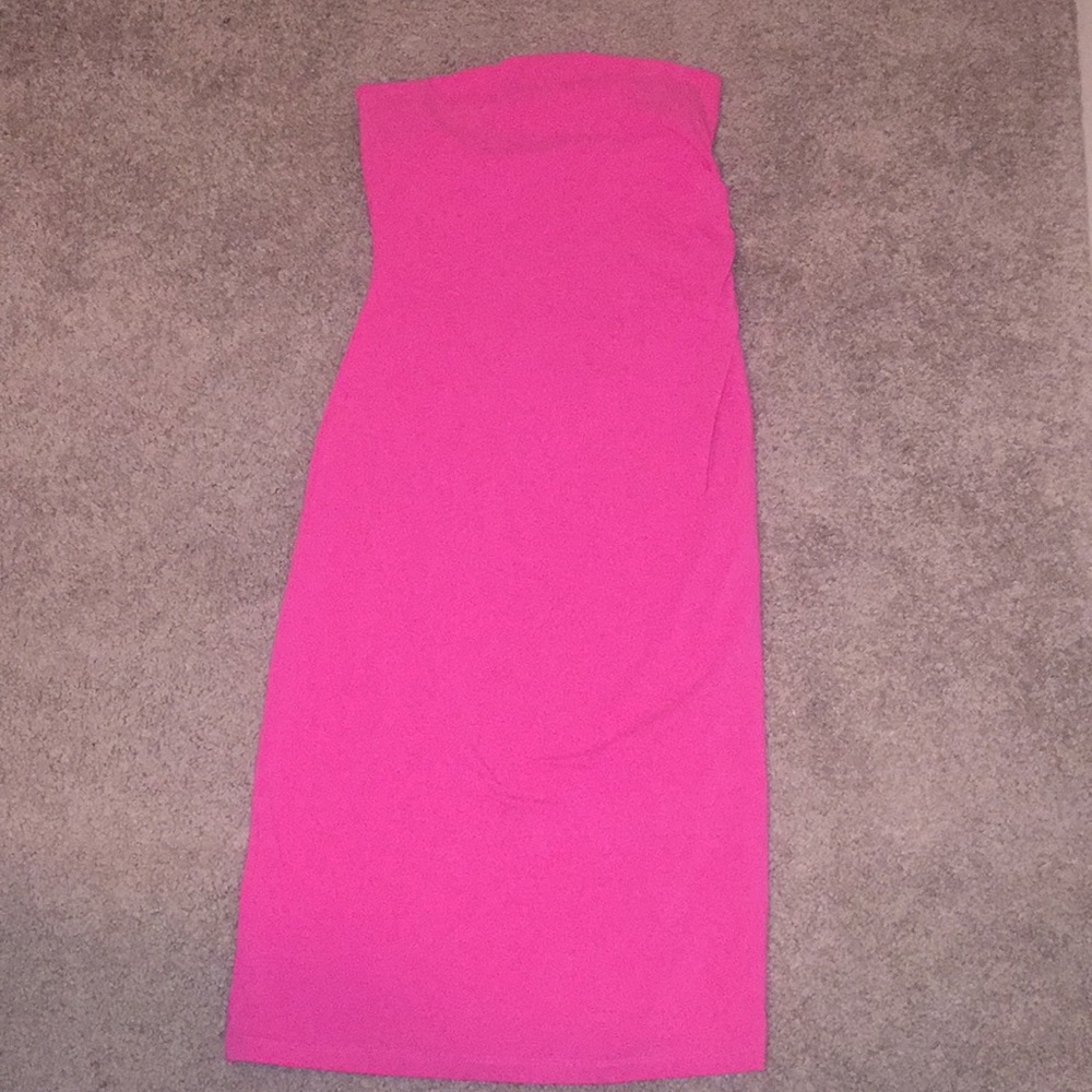 Hot Pink MODA strapless dress size M